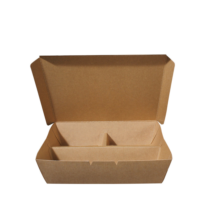 Paper Lunch Box Brown Kraft PT103 3 Compartment 1200ml 100pcs/pack (₱12.20/piece) - CCH Packaging Machine Trading
