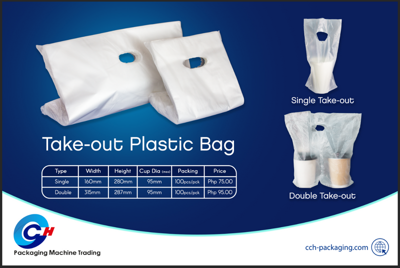 Take Out Plastic Bag Single & Double Cup (100pcs/Pack)