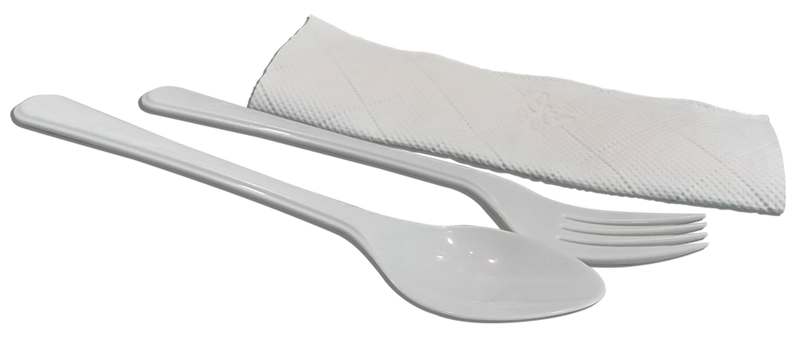 Plastic Cutlery Spoon, Fork & Tissue 50set/pack (2.75/set)