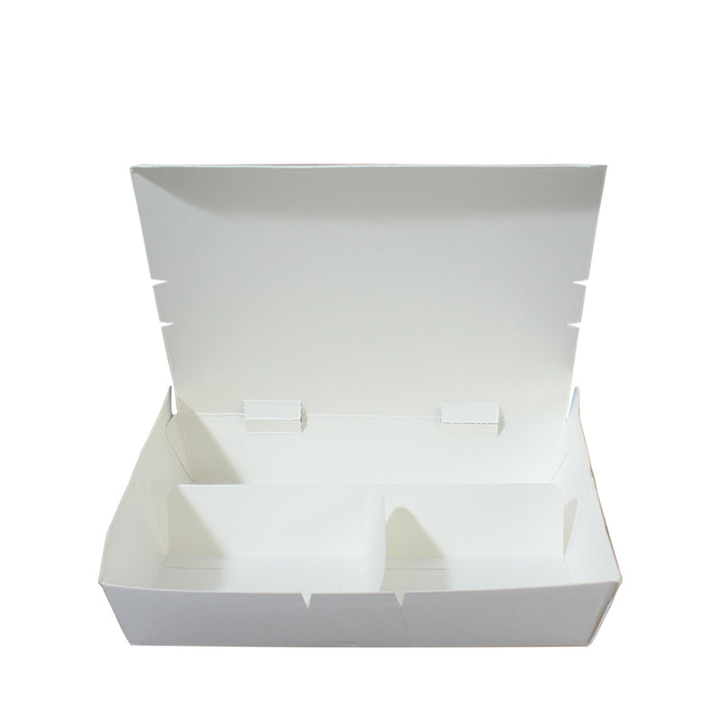Paper Lunch Box White PT106 3 Compartment 1000ml 100pcs/pack (₱9.00/piece) - CCH Packaging Machine Trading