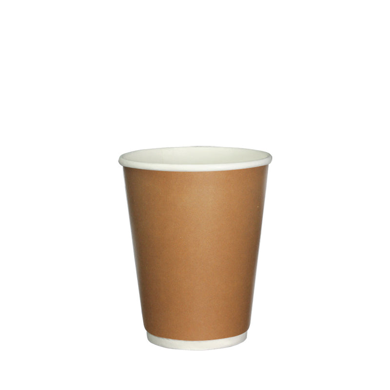 Coffee Cup Paper Double Wall Brown with lid 8oz 80mm Diameter 50pcs/pack (₱5.00 to ₱6.00/set) - CCH Packaging Machine Trading