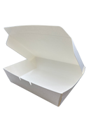 Single Compartment Paper Lunch Box White 900ml 50pcs/pack (₱5.50)