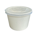 Paper Bowl White with Lid 520ml 110mm Diameter 50pcs set/pack - (₱4.90/set)